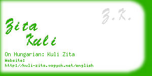 zita kuli business card